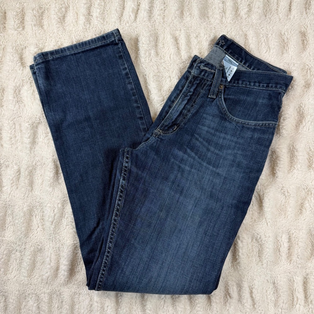 Cinch Mens Dark Wash Straight Leg Jeans Blue 30x32 MISSING BUTTON